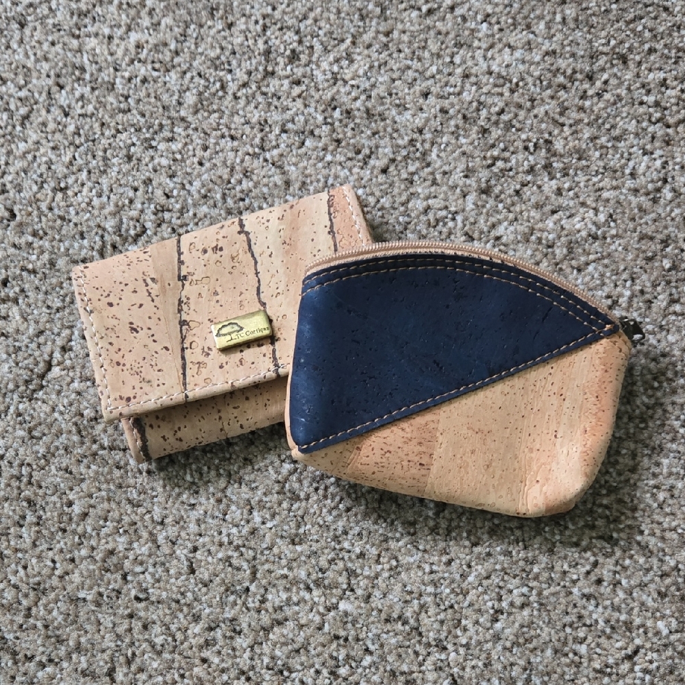 NWOT LTC Cortiças cork wallet + coin purse set